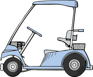 Golf Cart Vector Illustration PNG Image