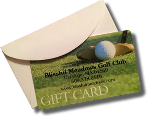 Golf Club Gift Card PNG Image