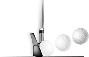 Golf Cluband Balls PNG Image