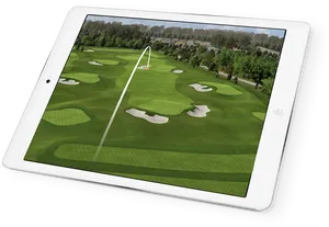 Golf Course Tablet Display PNG Image