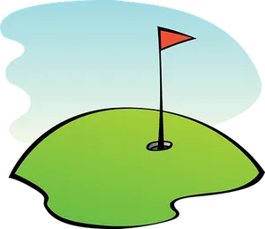 Golf Flagon Green Illustration PNG Image