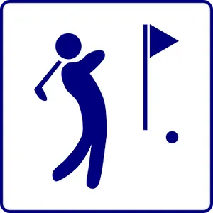 Golf Swing Sign Icon PNG Image