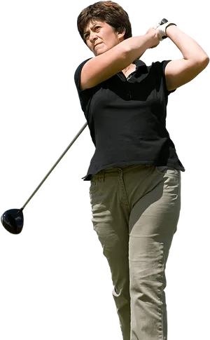 Golfer Mid Swing Transparent Background.png PNG Image