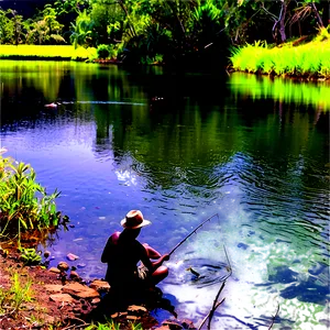 Gone Fishing Amongst Nature Png Pwf PNG Image