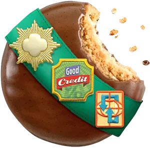 Good Credit Chocolate Cookie Bite PNG Image