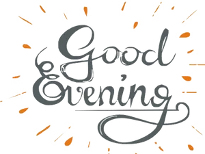 Good Evening Calligraphy PNG Image