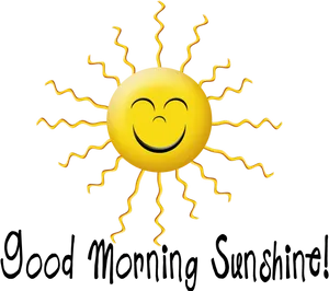 Good Morning Sunshine Greeting PNG Image