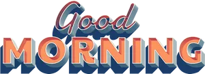 Good Morning Text Graphic PNG Image