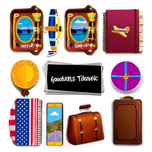 Goodnotes Travel Stickers Png Rtv37 PNG Image