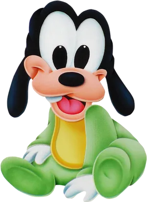 Goofy Cartoon Character Smiling PNG Image