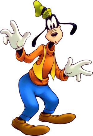 Goofy Character Pose PNG Image