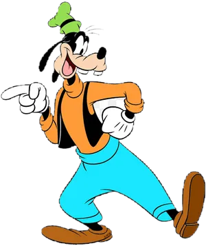 Goofy Pointing Classic Pose PNG Image