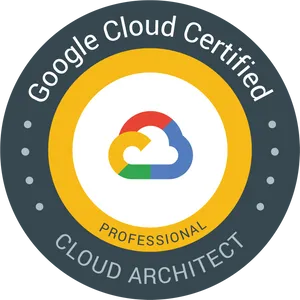 Google Cloud Certified Professional Cloud Architect Badge PNG Image