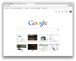 Google Homepage Browser View PNG Image