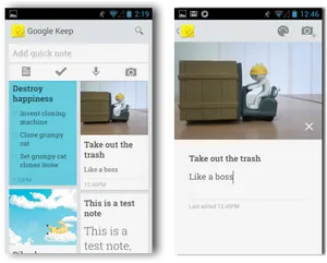 Google Keep App Screenshots PNG Image