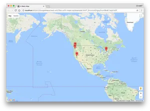 Google Maps Red Pin Markers Screenshot PNG Image