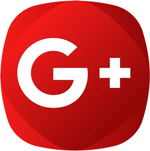 Google Plus Logo Red Background PNG Image