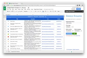 Google Search Scraper Spreadsheet PNG Image