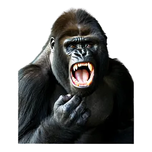 Gorilla Showing Teeth Png 06252024 PNG Image