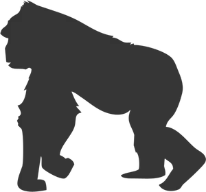 Gorilla Silhouette Profile PNG Image