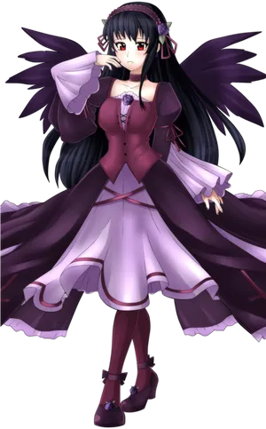 Gothic Anime Vampire Girl PNG Image