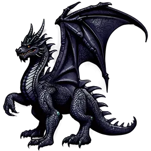 Gothic Black Dragon Image Png Dhc PNG Image