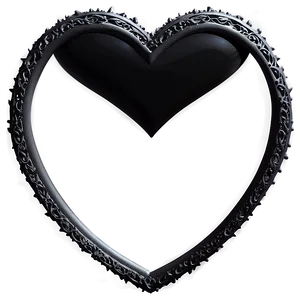 Gothic Black Heart Png Uvl69 PNG Image