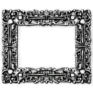 Gothic Border Frame Png Gey PNG Image