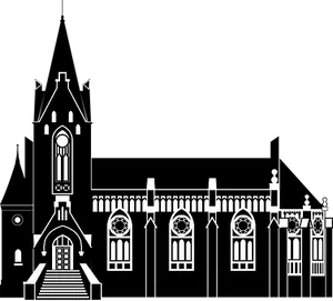 Gothic Church Silhouette PNG Image