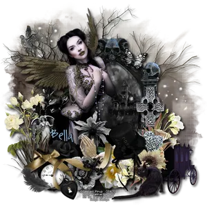 Gothic_ Pinup_ Fantasy_ Artwork.png PNG Image