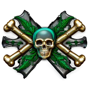 Gothic Skull And Bones Png Kip PNG Image