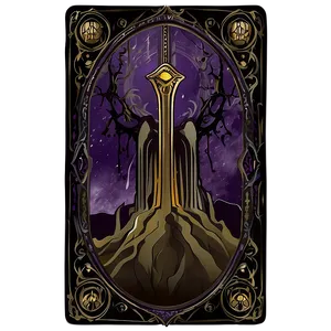 Gothic Tarot Card Template Png Usb PNG Image