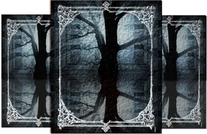 Gothic_ Tree_ Triptych.png PNG Image