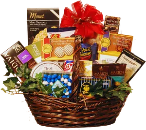 Gourmet Food Gift Basket PNG Image