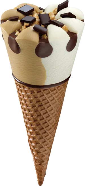 Gourmet Ice Cream Cone PNG Image