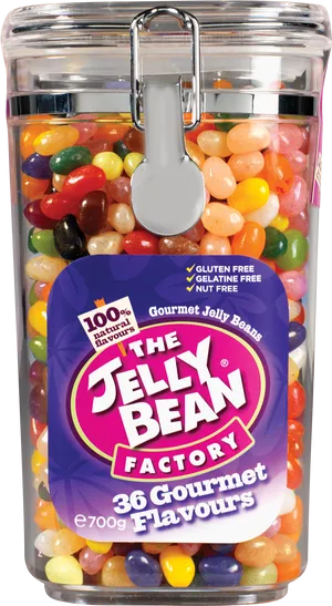 Gourmet Jelly Beans Container PNG Image