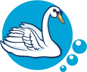 Graceful Swan Illustration PNG Image