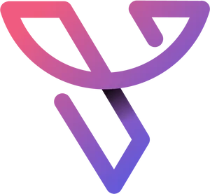 Gradient Abstract Letter V Logo PNG Image