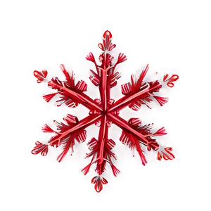 Gradient Red Snowflake Png 06282024 PNG Image