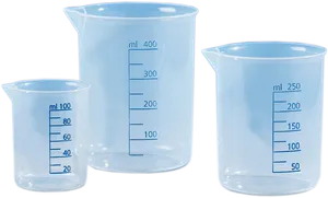 Graduated Beakers Set Transparent PNG Image