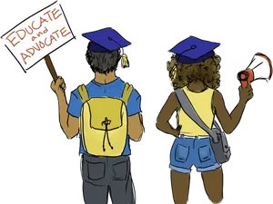 Graduates Advocacyand Education Illustration PNG Image