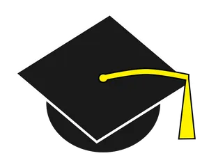 Graduation Cap Vector Illustration PNG Image