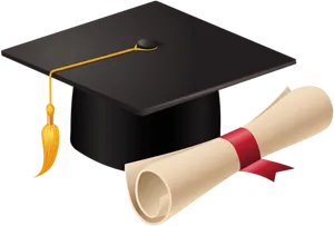 Graduation Capand Diploma Clipart PNG Image