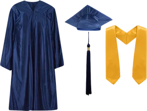 Graduation Capand Gown Set PNG Image