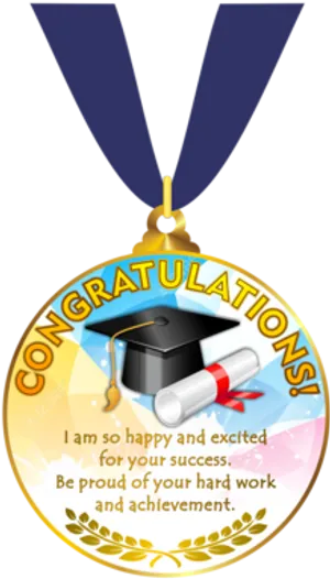 Graduation Congratulations Medal PNG Image