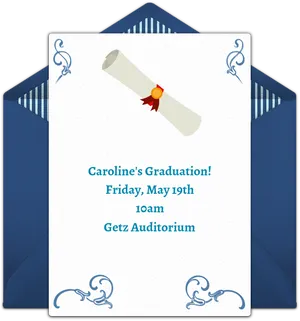 Graduation Invitation Caroline May19th PNG Image