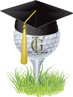 Graduation Themed Golf Ballon Tee PNG Image