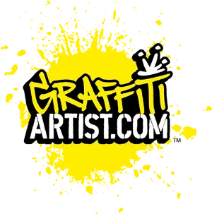 Graffiti Artist Logo Yellow Splash PNG Image