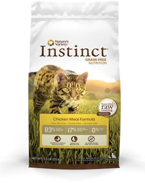 Grain Free Cat Food Package Instinct PNG Image