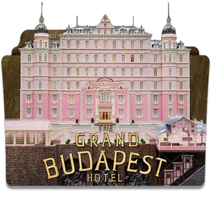 Grand Budapest Hotel Illustration PNG Image